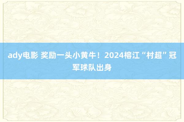 ady电影 奖励一头小黄牛!2024榕江“村超”冠军球队出身