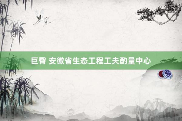 巨臀 安徽省生态工程工夫酌量中心
