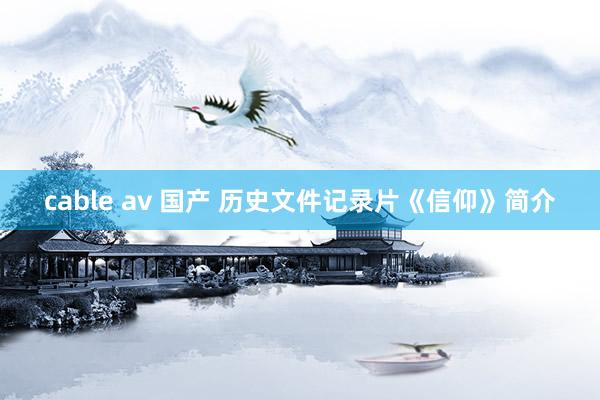 cable av 国产 历史文件记录片《信仰》简介