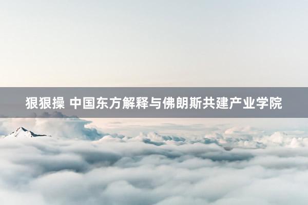 狠狠操 中国东方解释与佛朗斯共建产业学院